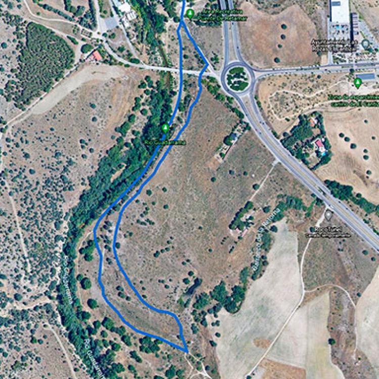 Vista aerea de la ruta Puente del Retamar-La Retorna