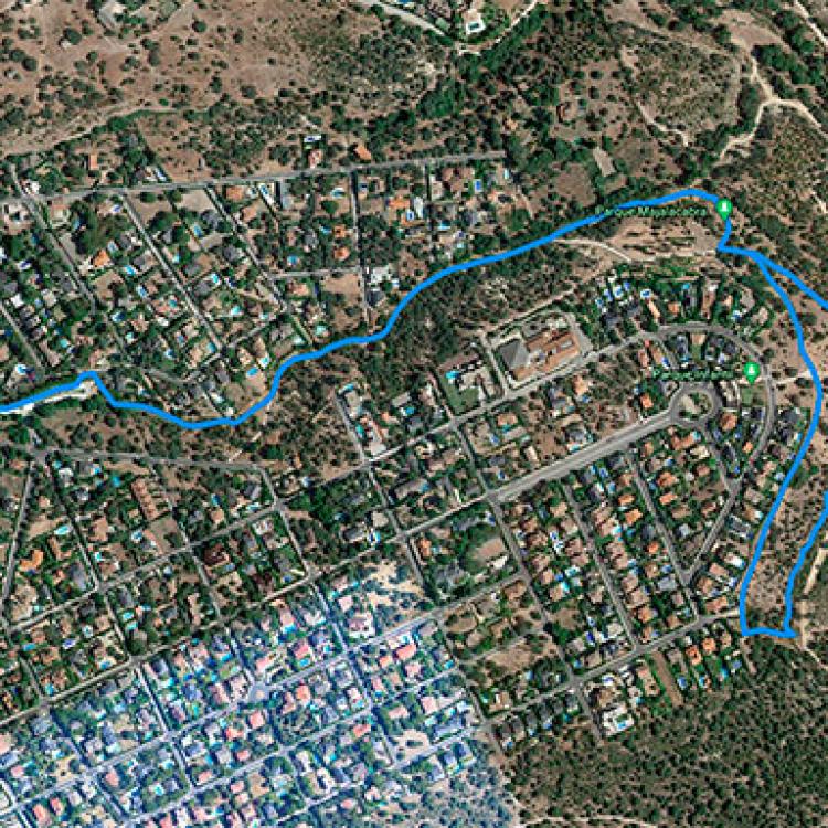 Imagen aerea del Sendero de Majalacabra